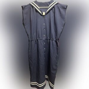 Vintage Navy Blue Sailor Dress